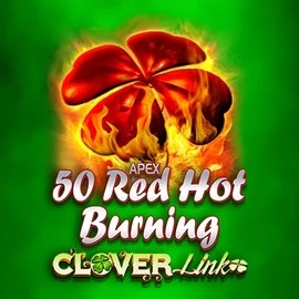 50 Red Hot Burning Clover Links slot icon by Novomatic, available at Slotoro Casino