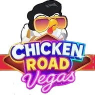 Chicken Road Vegas slot logo by InOut at Slotoro Casino