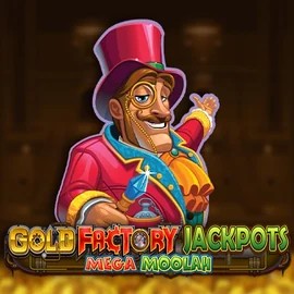 Enjoy Gold Factory Jackpots Mega Moolah by Aurum Signature Studios – logo hosted on slotoroocasino.com