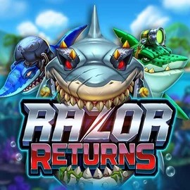 Razor Returns online game logo by Push Gaming on slotoroocasino.com