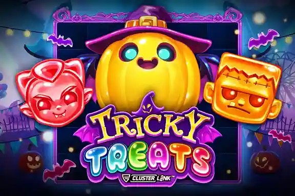 Tricky Treats slot logo by Push Gaming at Slotoro Casino